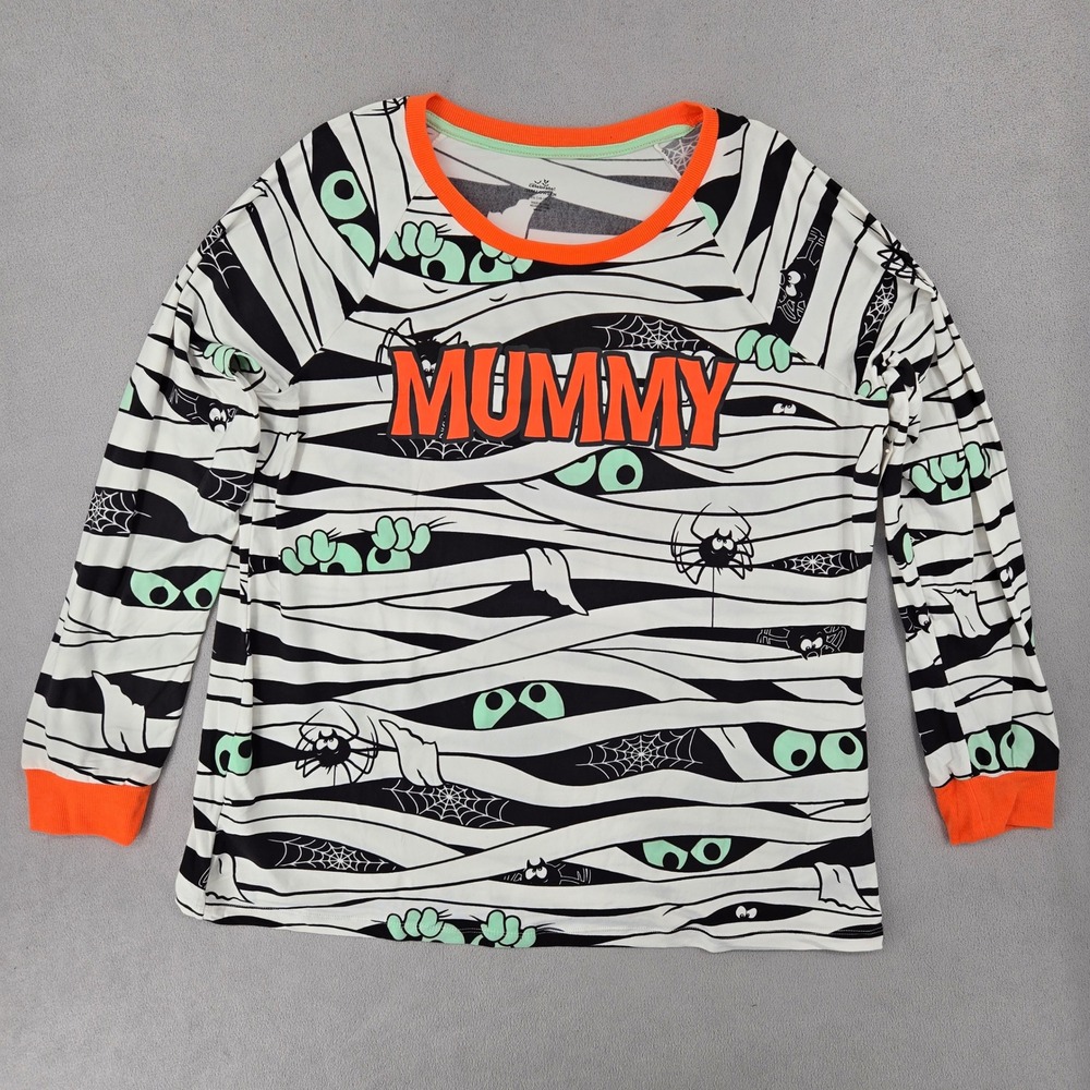 Way To Celebrate Women NEW XL Mummy Halloween Long Sleeve Graphic Shirt Spooky